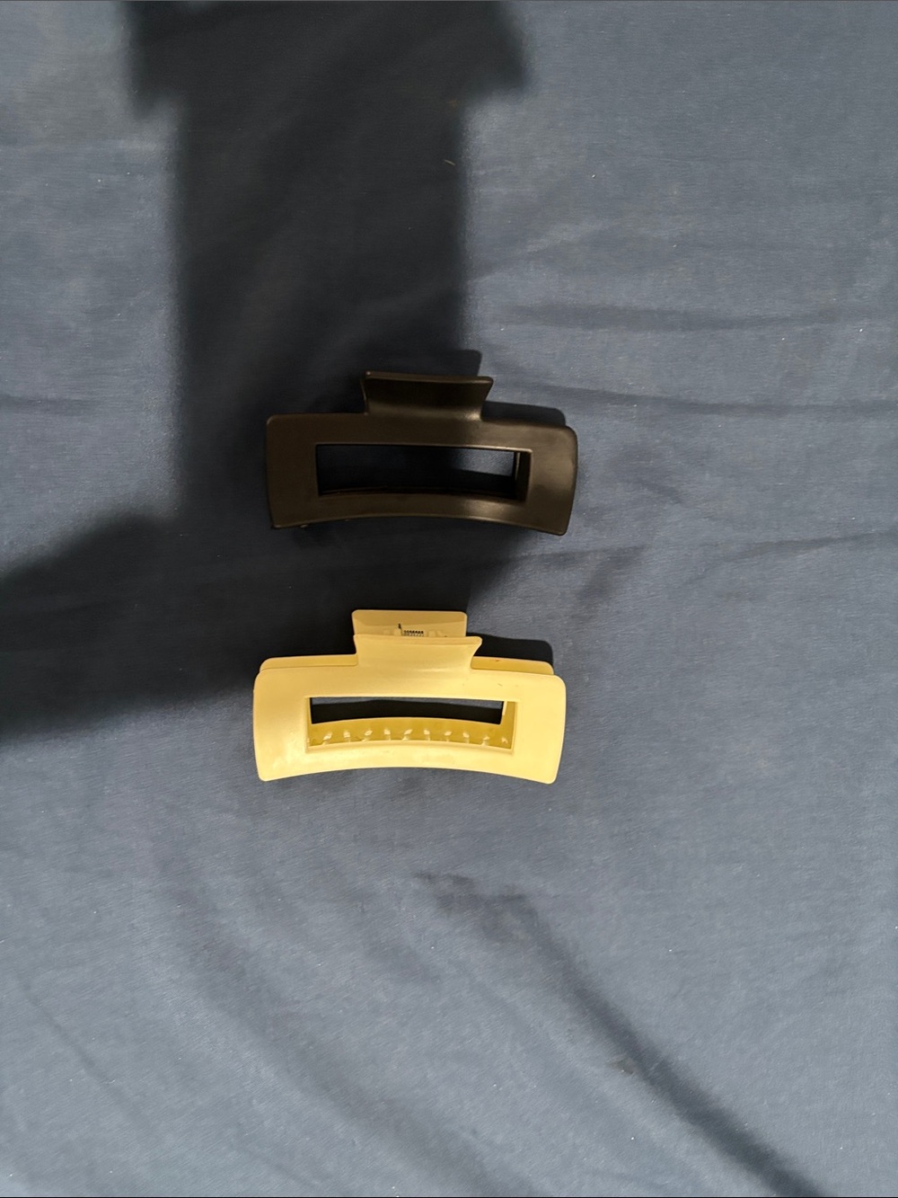 beige and Black Hair Claw Clip Set